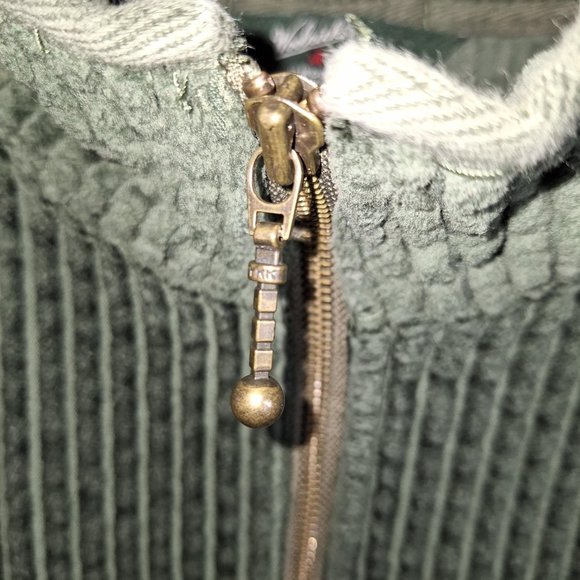 Woolrich Spruce Green Corduroy Vest with Zipper Closure, Stand Up Collar Size XL - Picture 2 of 8